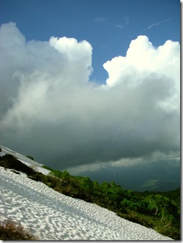 （大雪山系 赤岳への登山道にて）